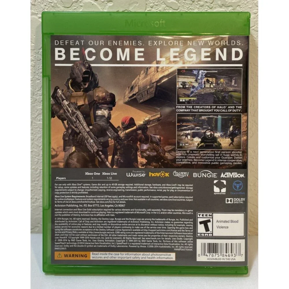 Destiny Microsoft Xbox One 2014 Bungie Activision